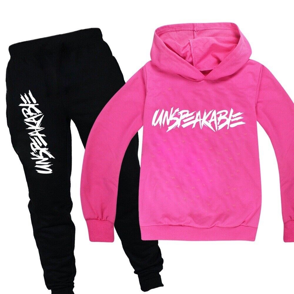Pink & Black Unspeakable YouTuber Track Suit
